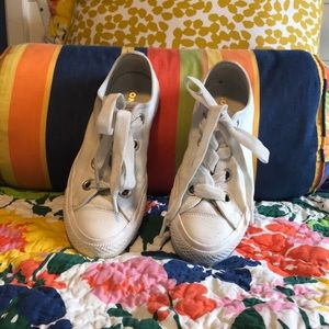 Converse white leather sneakers